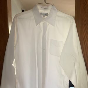 Paul Fredrick 17.5/34 white dress shirt